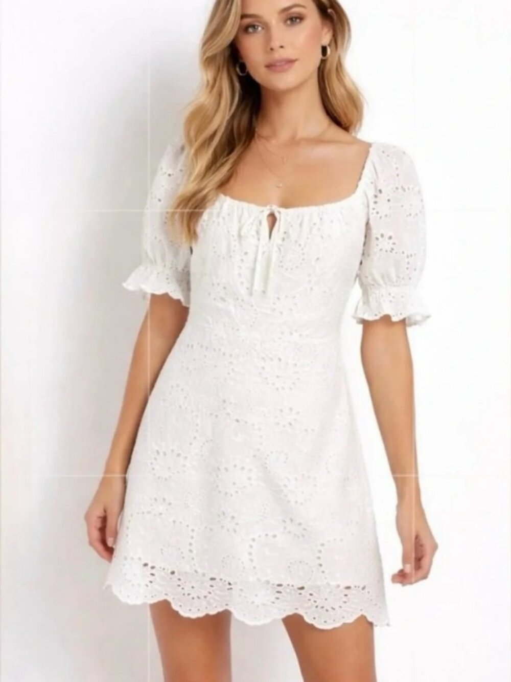 7 For All Mankind White Eyelet Dress